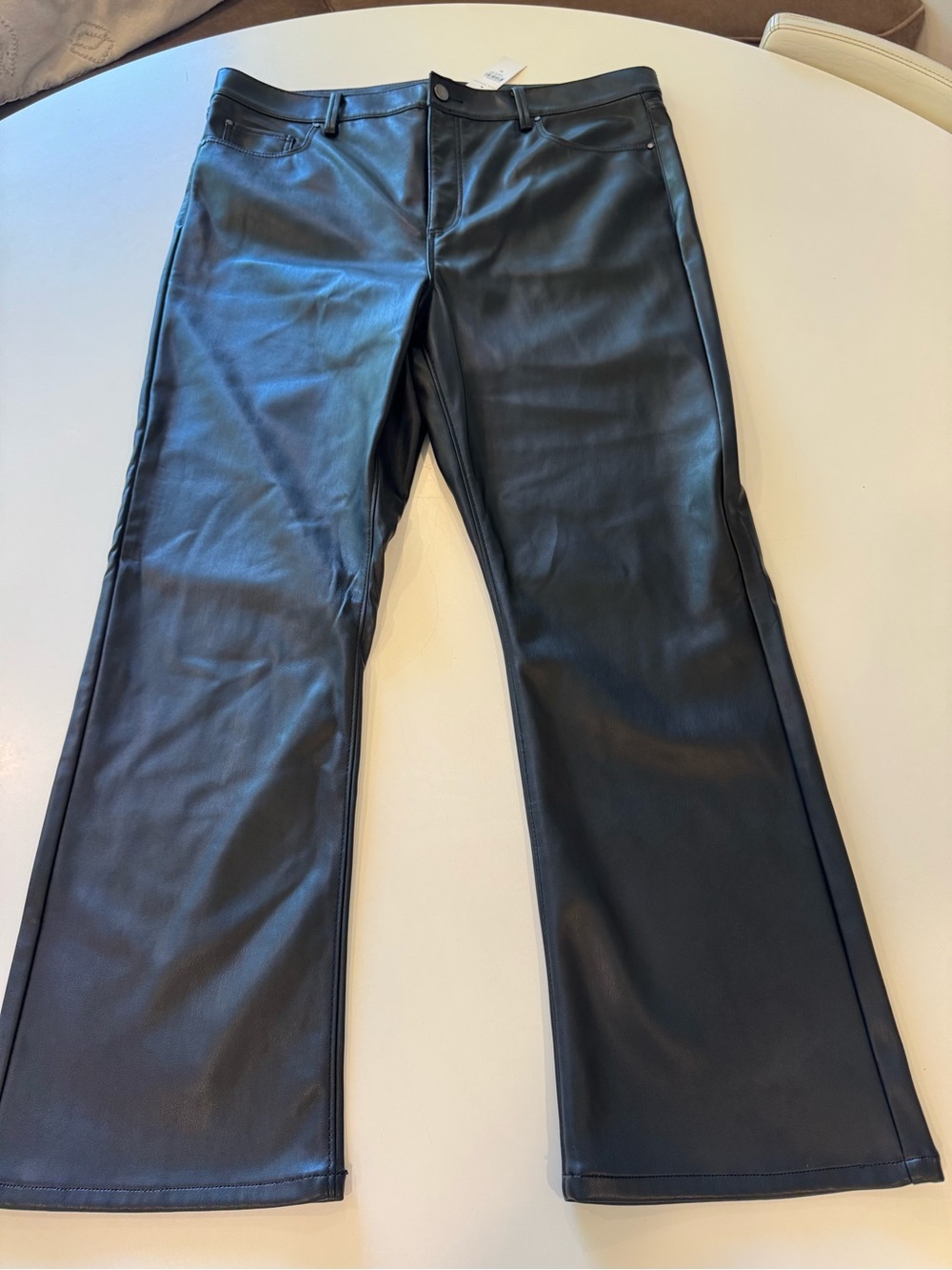 NWT ANN TAYLOR SIZE 16 IMITATION LEATHER PANTS